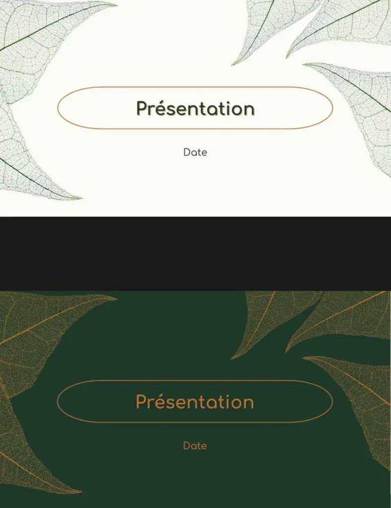 Modèle de présentation Trame Verte - Page 1