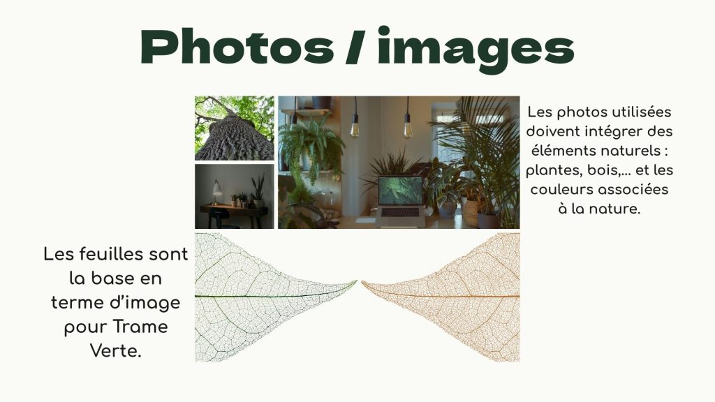 Identité visuelle Trame Verte - Photos /images autorisées avec éléments naturels